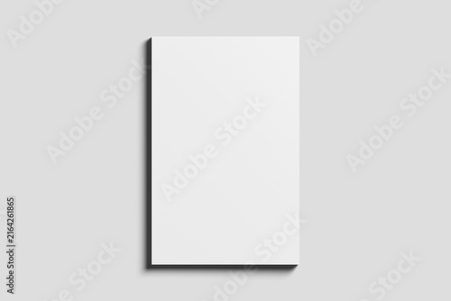 Tabloid 11x17 Inch White Blank 3D Rendering Magazine Mockup