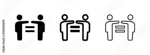 Фотография Gender equality and human rights icon showing parity