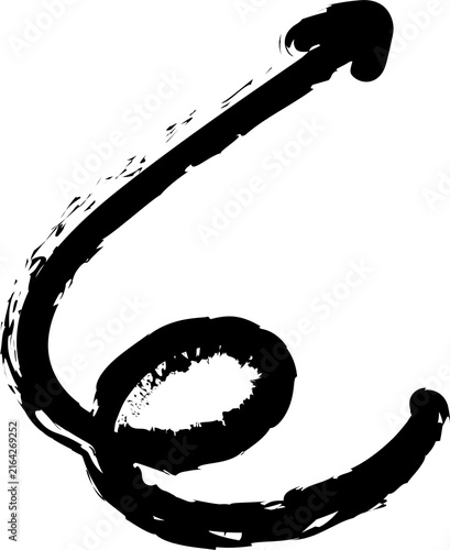 Collection of arrows in brush stroke