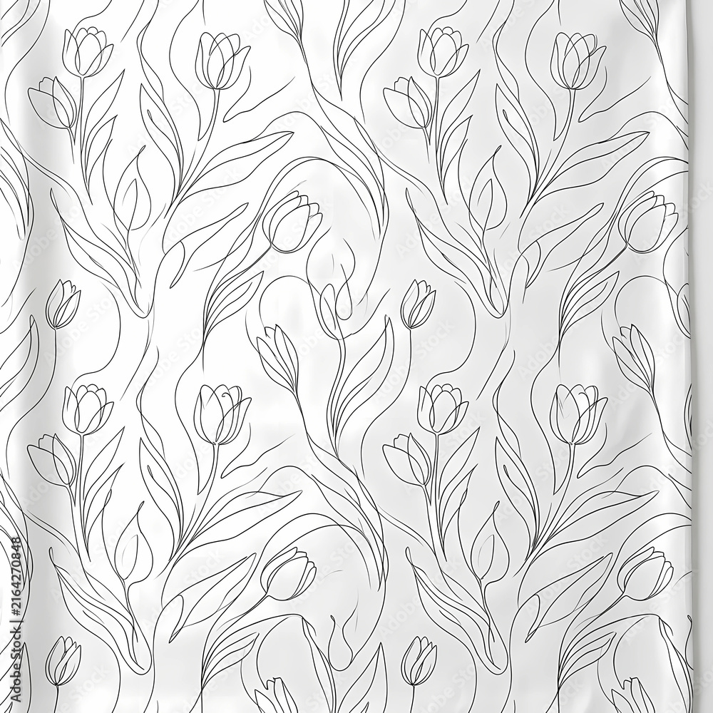 Fototapeta premium line art,art,artist,saree,flower,design,plates,pen,icons,leaves
