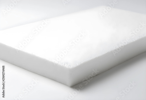 Insulation and packaging material concept  white expanded polystyrene foam board texture on a clean background