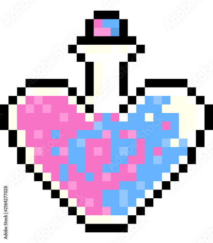 Foto pixel art of potion bottle elixir