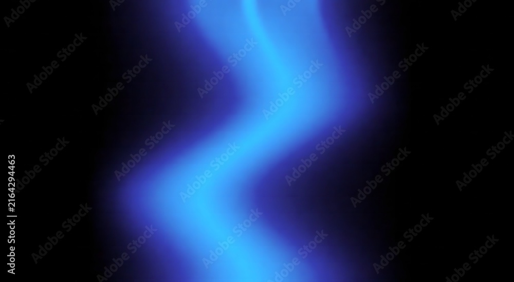 Naklejka premium Abstract blue light wave on black background, glowing neon motion blur texture.