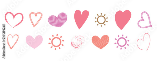 Foto Red and pink hearts seamless banner background with phrase I adore you