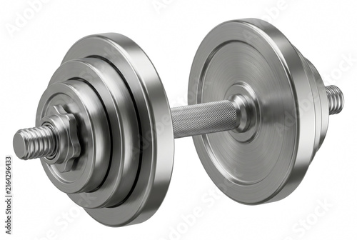 Obraz na plátně Metallic adjustable dumbbell for weightlifting and strength training