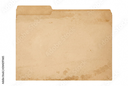 Vintage Weathered and Stained Manila File Folder