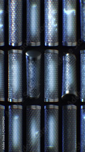 Dynamic metallic tubular shapes that surge and rotate in a digital void, creating a seamless loop of futuristic chaos. Great for music visualizers and live performance backgrounds.