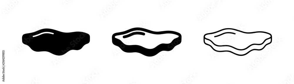 Obraz premium Puddle liquid splash icons set
