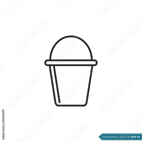 Bucket Icon Vector Template Illustration Design