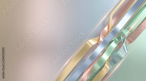 Iridescent Futuristic Pastel Circuitry Abstract Background with Glowing Neon Lines