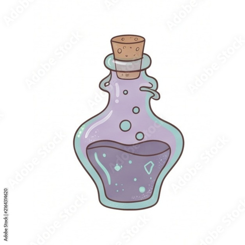 Mystical potion bottle hand drawn illustration