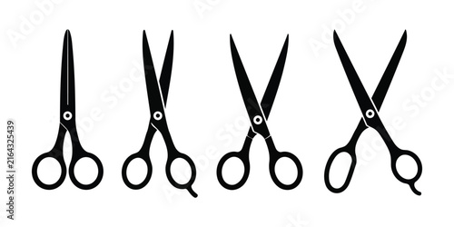 Scissors Silhouette Icon Collection