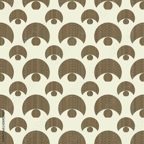Retro Geometric Arch and Circle Seamless Pattern