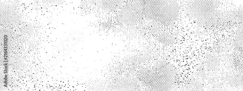 Textured distressed background with halftone dots and grunge splatters during a soft fade