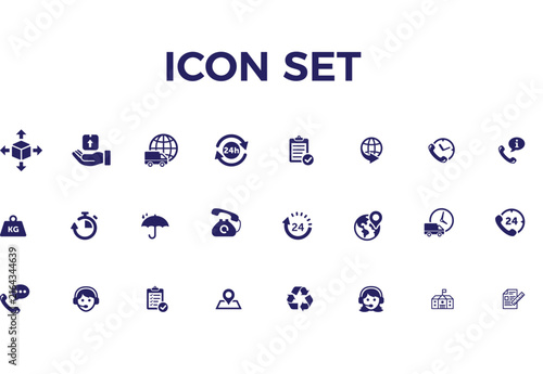 Graphic design linear signed icon collection. . Vector illustration containing web design, internet, content, and phone 