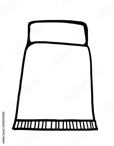Hand drawn paint tubes  vector illustration isolated on white background