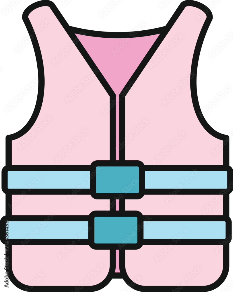Obraz premium Pink life vest offering essential personal flotation for water safety