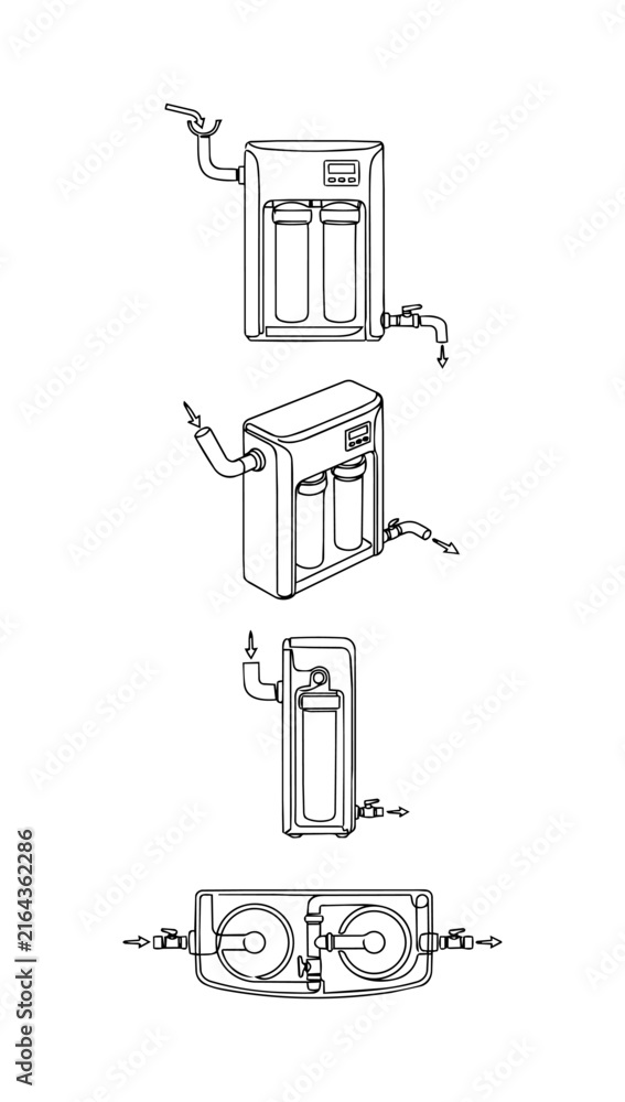 Fototapeta premium Creative portable power banks and digital device chargers gracefully drawn with doodle line art