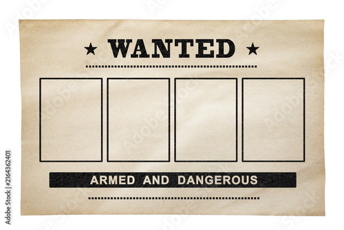 retro style four persons wanted poster