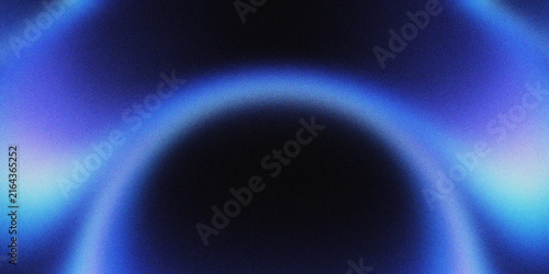 Blue glowing abstract background with deep black center and dreamy neon light waves