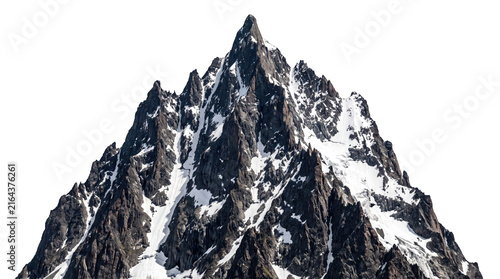 Foto Snow Capped Rocky Mountain Peak PNG Isolated on a transparent background
