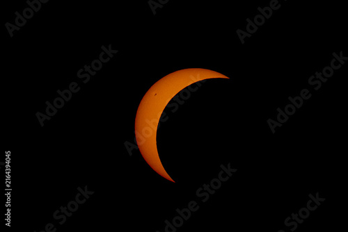 Fotografía fase parcial eclipse 12 de agosto 2026