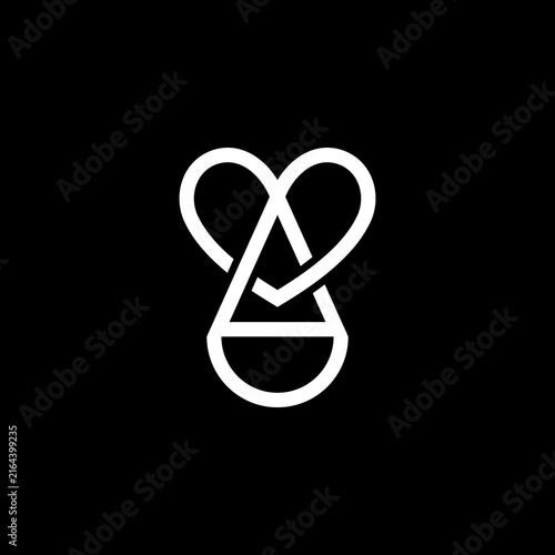 Unique, modern, and futuristic single heart-scale emblem. Elegant linear aesthetic, perfect for legal mediation, non-profits, and consulting.