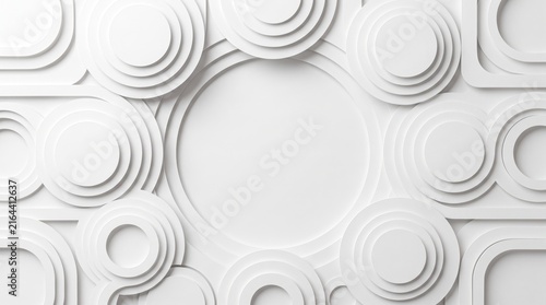 White Geometric Paper Cut