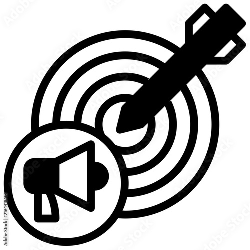 marketing strategy,aim,megaphone,marketing,target.svg
