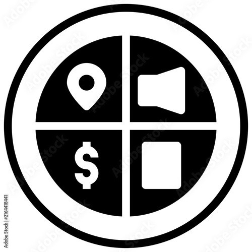 media mix,planning,content,megaphone,marketing.svg