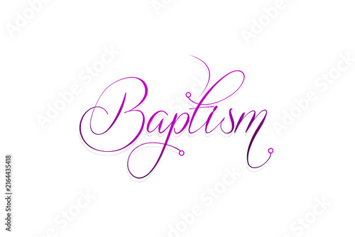 Baptism letter isolated on white background	