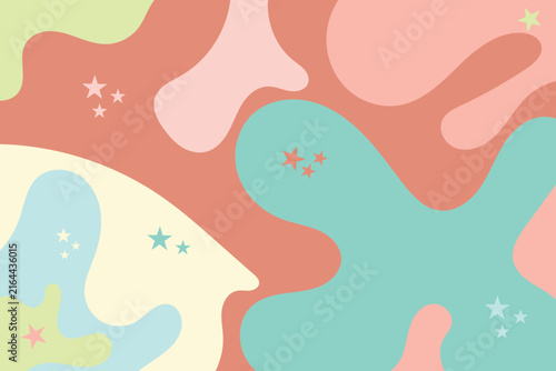 Abstract groovy pattern background. Groovy Psychedelic Rainbow Pattern. Vector illustration. Hand drawn geometric bulky lines.