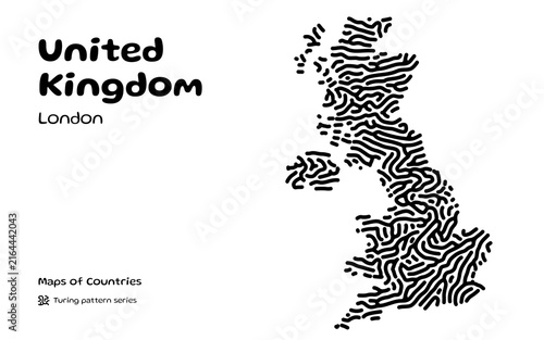 United Kingdom London Turing Pattern Vector Map
