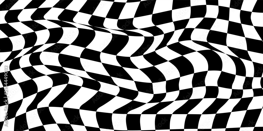 Fototapeta premium Checkered flag wave on white background design for sport race championship vector illustration.