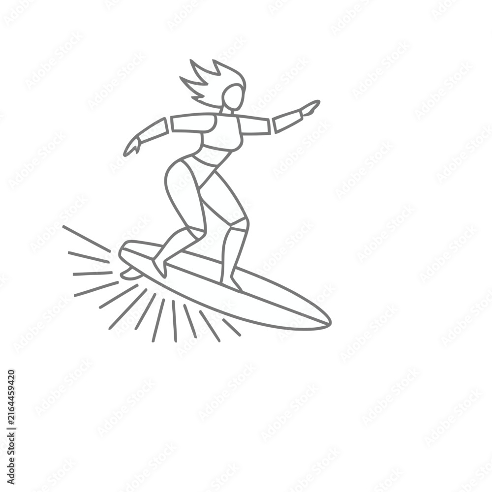 Fototapeta premium Surfer riding a surfboard