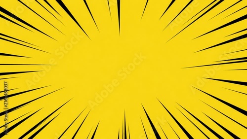 Yellow and black comic-style background with loop lines