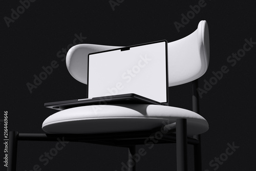 Laptop display side angle for mockup template