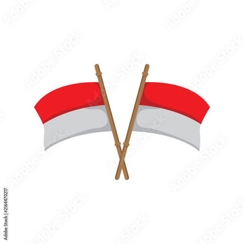 Indonesia flag, vector illustration