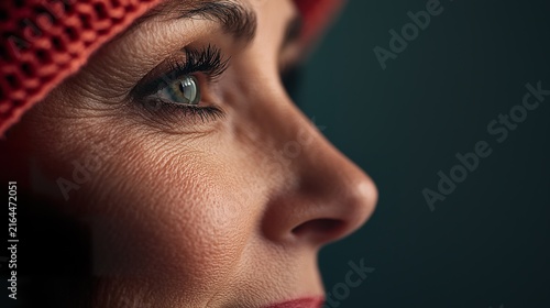 A woman with a knowing, gentle smile, sharing a secret or a quiet understanding with someone off-camera, soft 