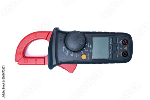 Canvastavla Clamp Meter, Multimete Digital, on isolated white background.