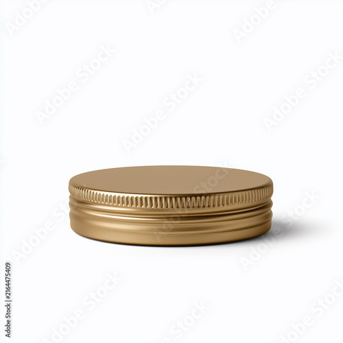 Gold-finished ridged jar lid