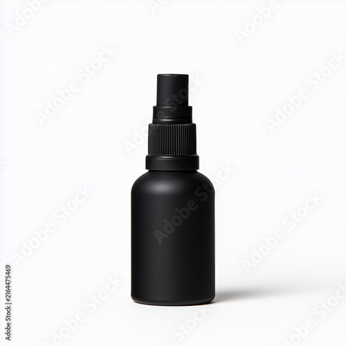 Matte black spray pump nozzle bottle