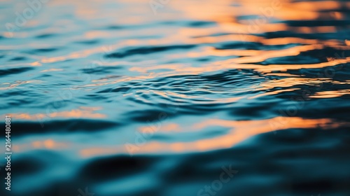 Macro view of a rippled water surface background, light reflections