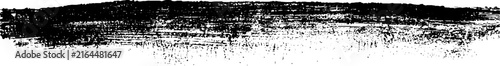 Long grunge black and white horizontal brush stroke texture with distressed edges for banner background and divider design