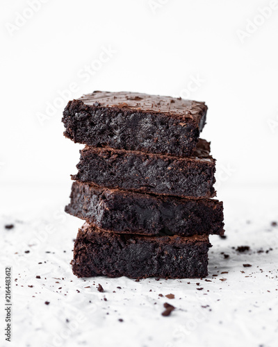 Cuadro en lienzo Delicious Homemade Fudgy Chocolate Brownie