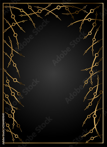 Oval arch with plant motifs and flowers