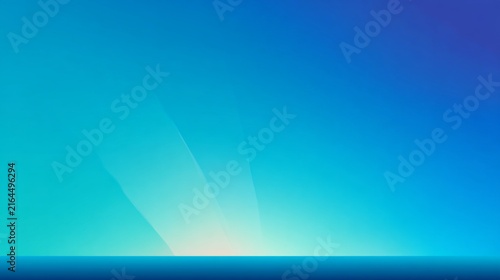 Smooth blue gradient color backdrop with soft glowing light rays abstract