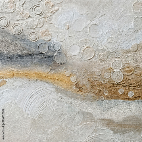 Cuadro en lienzo 2 multi-panel tactile series combines organic geometric forms, heavy impasto tex