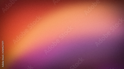 Warm gradient haze abstract background in orange peach and purple for 4K soft grainy wallpaper