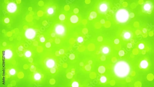 Green and white light particle background video